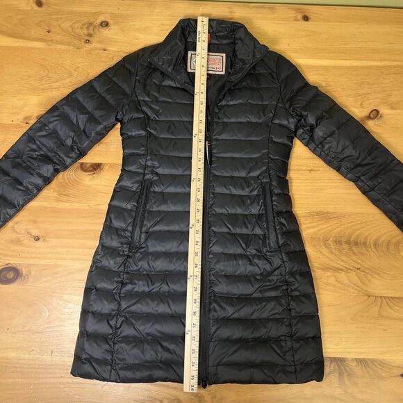Outdoor Survival Canada Goose Down Black Parka Jacket Women's Small S - Picture 8 of 16